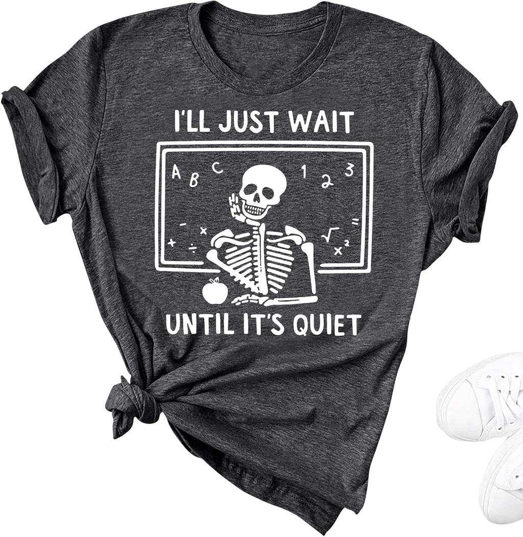 Teacher Shirts Funny Women’s Teacher Life T Shirt Graphic Tees Casual Soft Cotton Shirts Tops