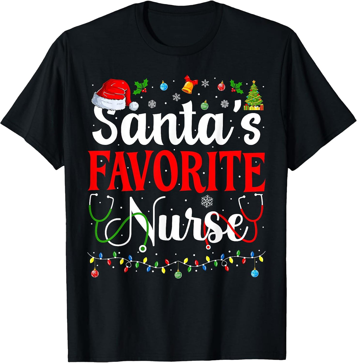 Santa's Favorite Nurse Christmas Nursing Pajamas