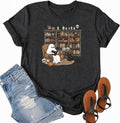 Teacher Halloween Shirt Women Fall Teacher Tshirt Ghost Read Book Tee Tops