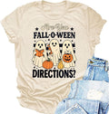 Halloween Teacher Shirt are You Fall O Ween Directions Halloween Ghost Tee