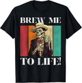 Funny Halloween Skeleton Drinking Coffee Store