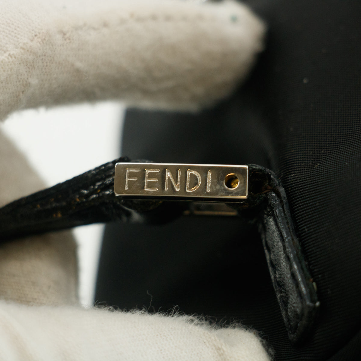 Fendi Black Nylon Vanity Pouch #8500