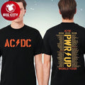 AC DC PWR UP World Tour Dates And Places 2024-2026 Two Sided Shirt Unisex