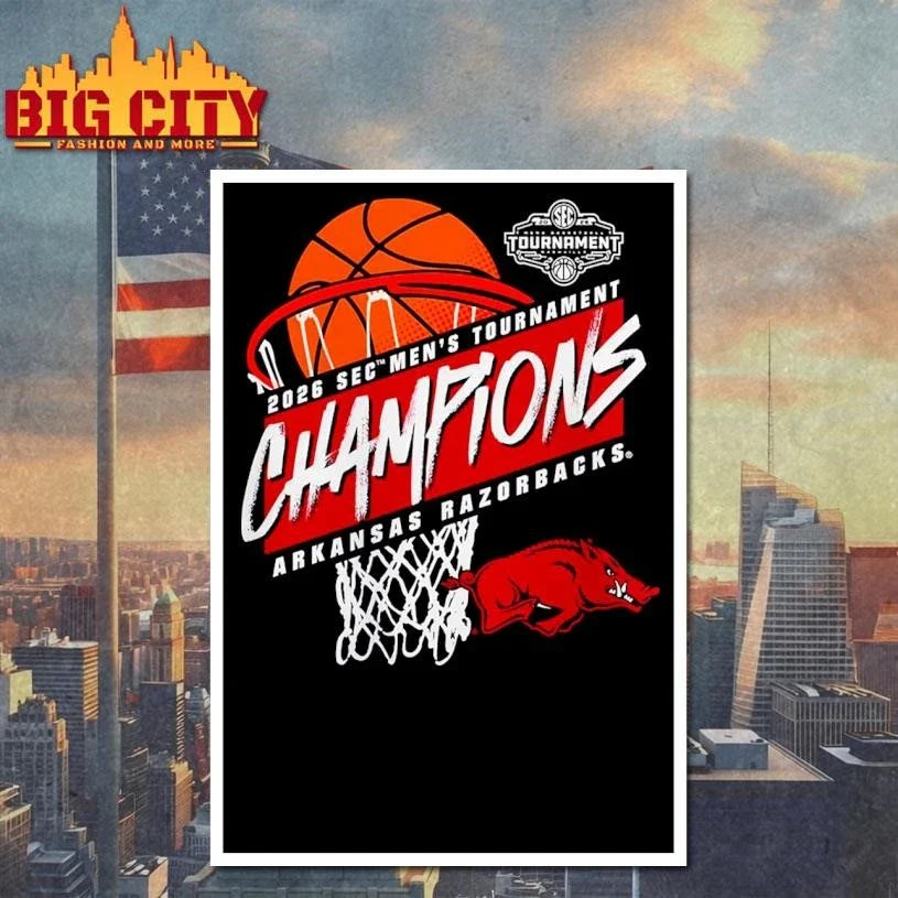 Arkansas Razorbacks 2026 SEC Men’s Basketball Tournament Champions Shirt Unisex