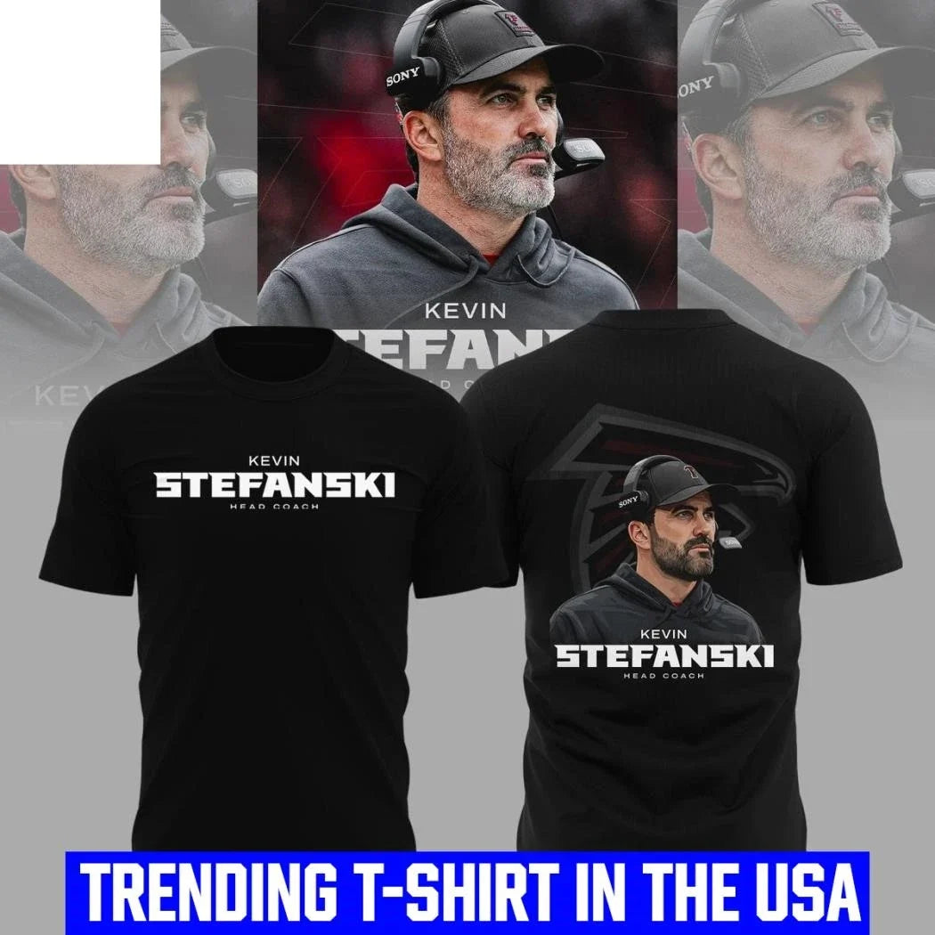 Atlanta Falcons Coach Kevin Stefanski 2026 Black Shirt Unisex