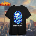 BY Bathing Ape Bape Blue Camo Big Head Unisex
