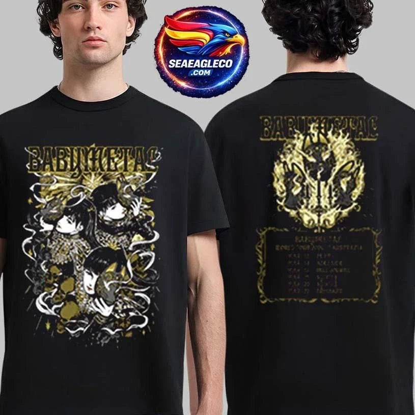 Babymetal World Tour In Australia 2026 Merch Kon Kon Two Sided Shirt Unisex