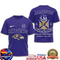 Baltimore Ravens x Jameson Irish Whiskey “Sine Metu” Logo Two Sided Shirt Unisex