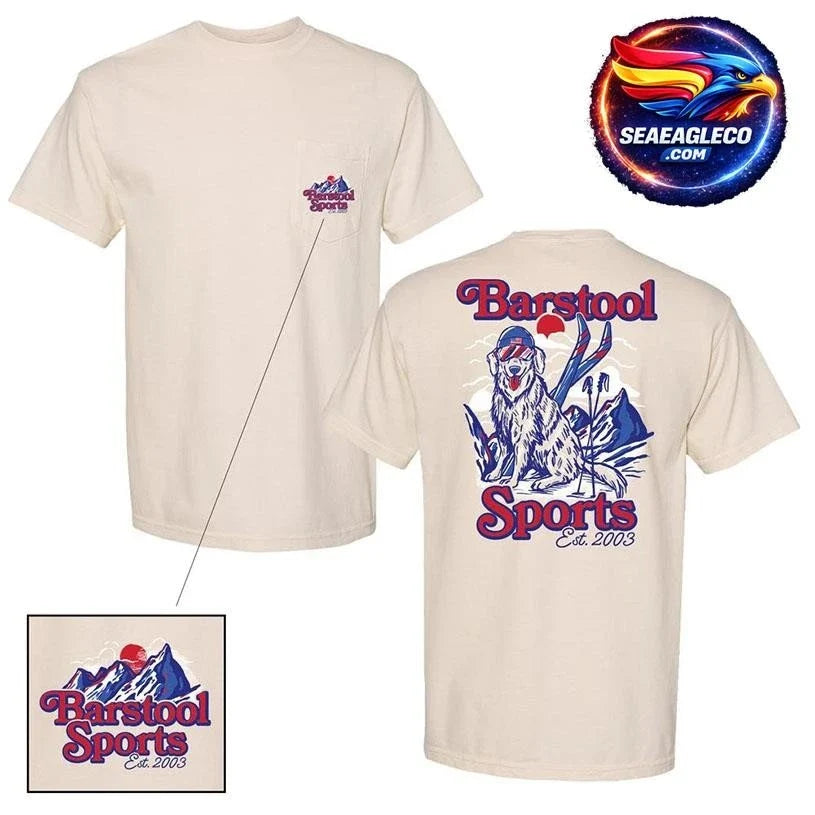 Barstool Sports Dog Ski Mountain Two Sided Shirt Unisex