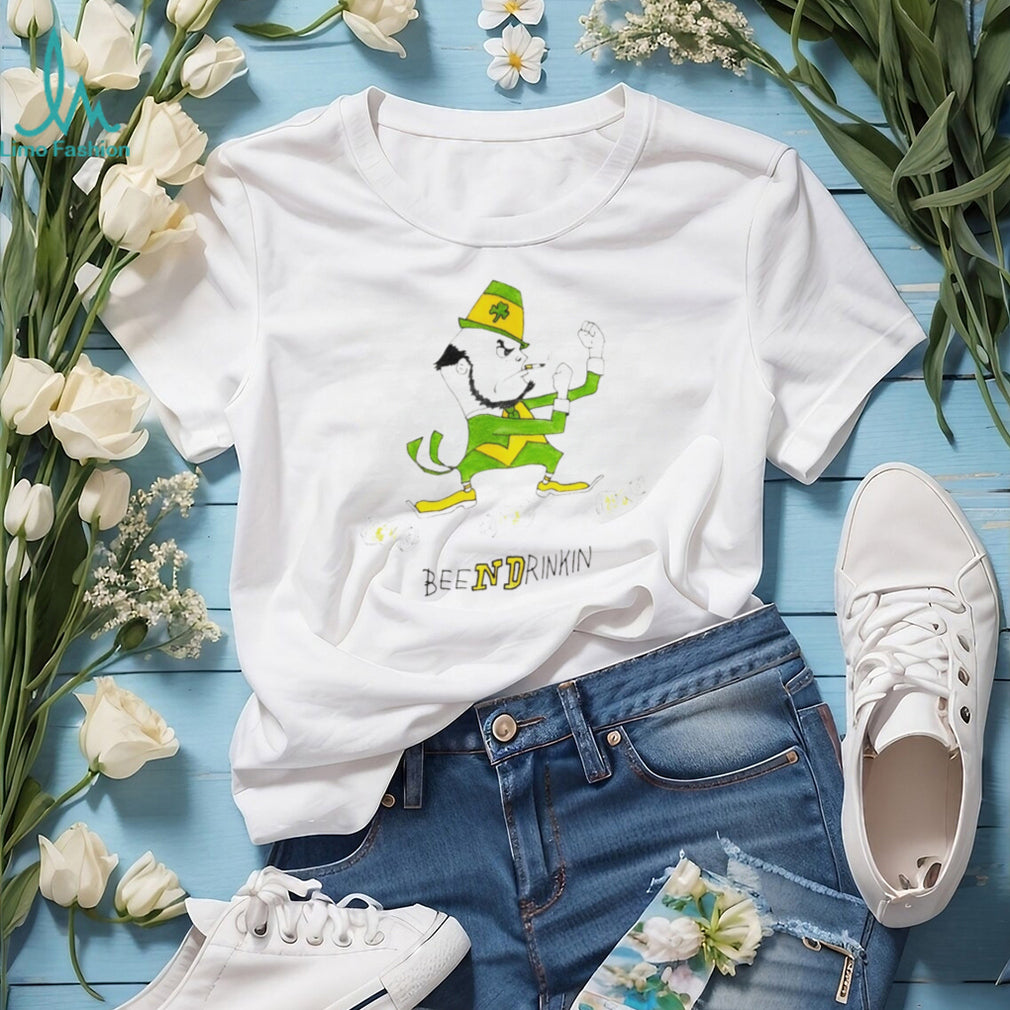 BeeNDrinkin Notre Dame Lauranchaun smoking logo shirt