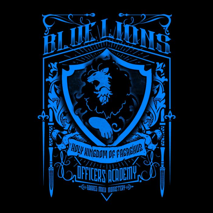 Blue Lions Officers - 3/4 Sleeve Raglan