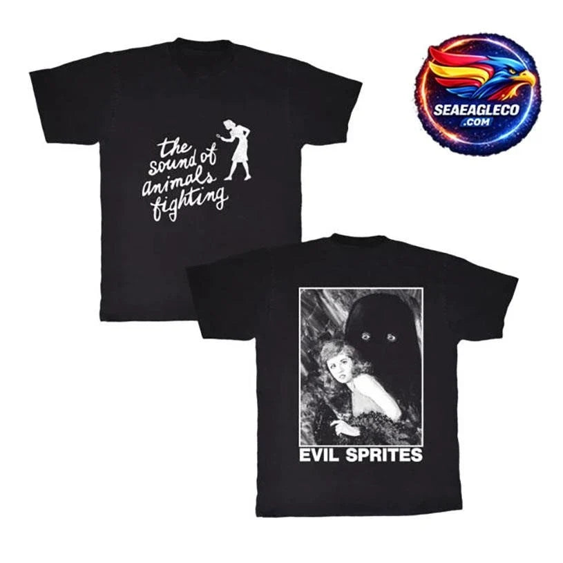 Born Losers Records The Sound Of Animals Fighting Evil Sprites Two Sided Shirt Unisex