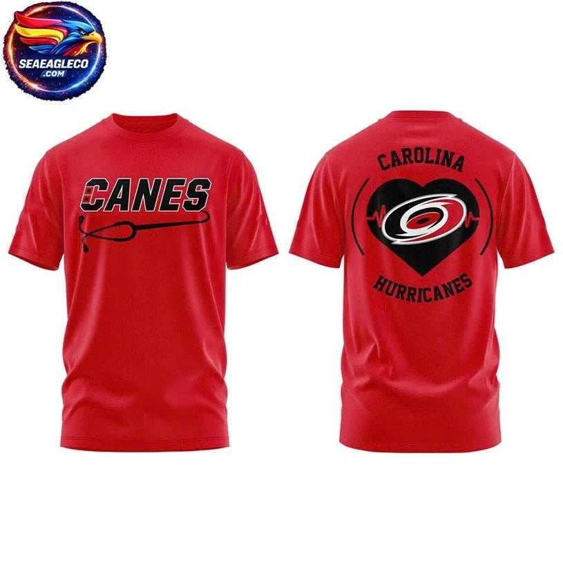 Carolina Hurricanes Healthcare Appreciation 2026 Night Red Two Sided Shirt Unisex