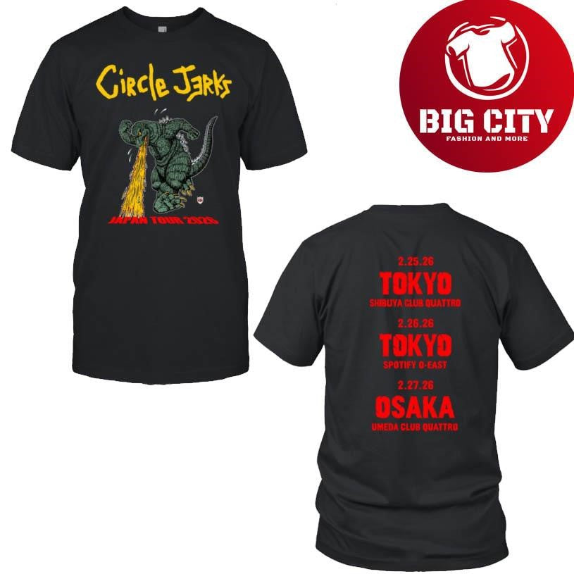 Circle Jerks Japan 2026 Concert Two Sided Shirt Unisex