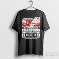 Classic 2025 Big Ten Champions Indiana Hoosiers Beat Ohio 13 10 Score Undefeated T Shirts