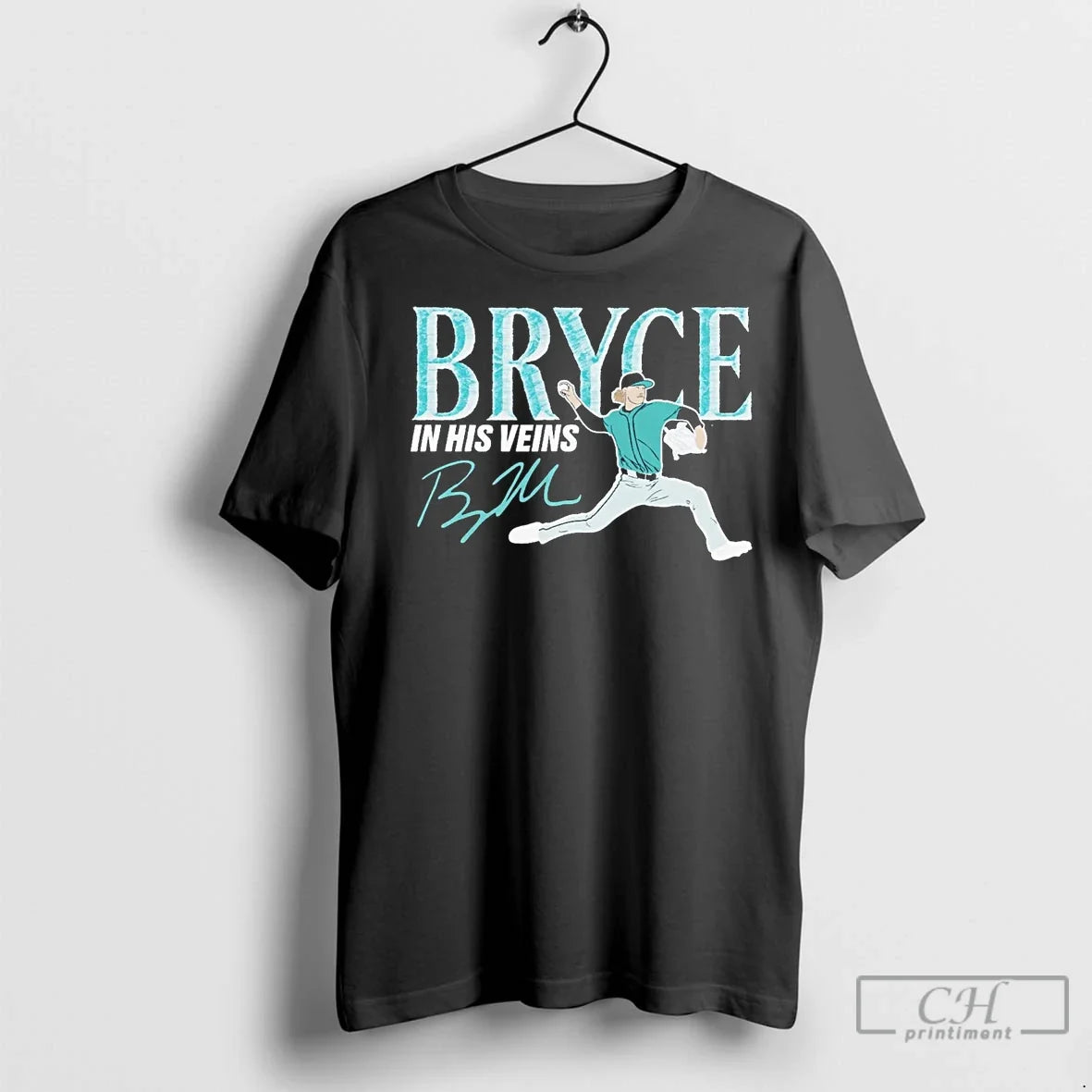 Classic Bryce Harper In His Veins Pitching Signature