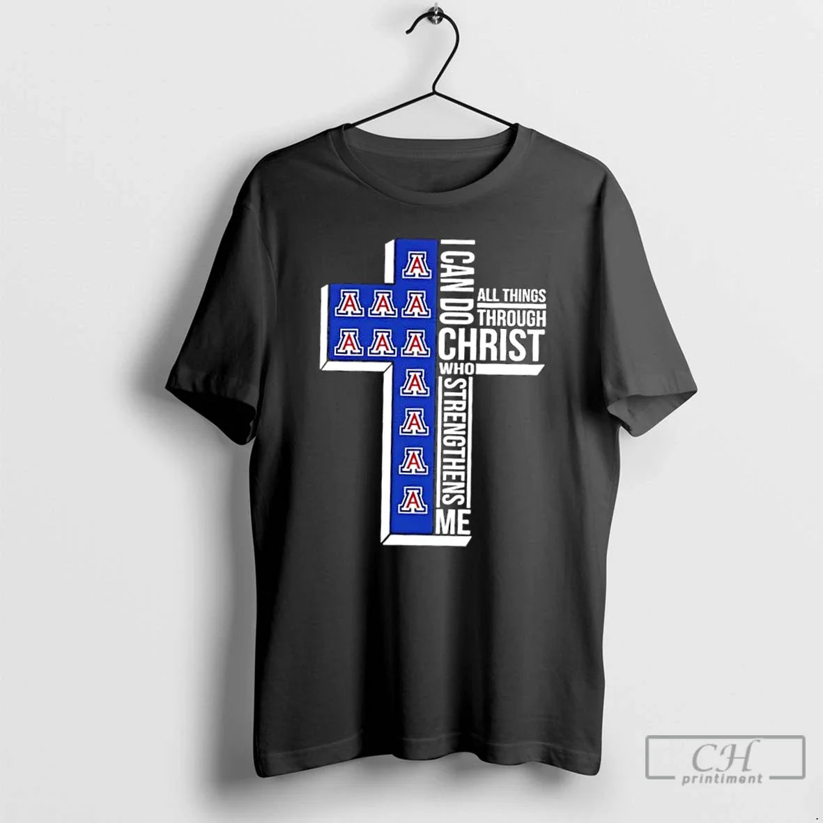 Classic I Can Do All Things Through Christ Who Strengthens Me Arizona Wildcats Football Cross