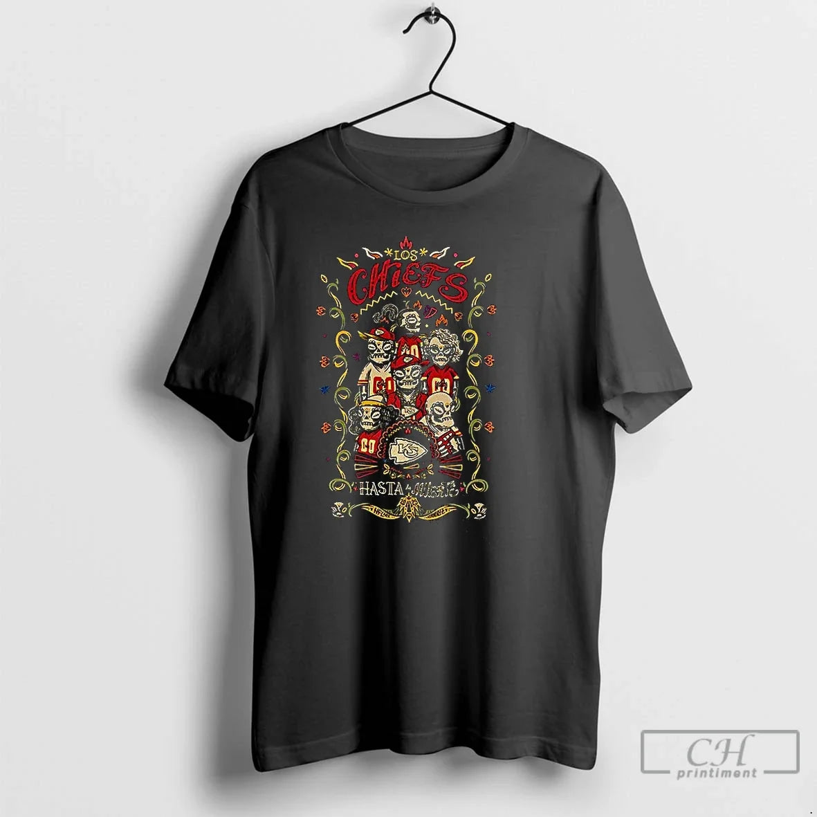 Classic Kansas City Chiefs Football Hasta La Muerte Graphic T Shirts