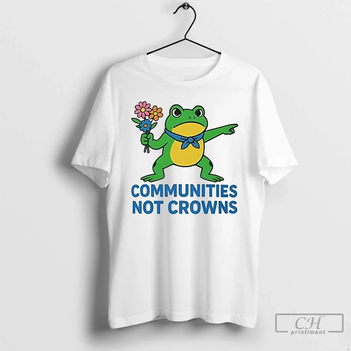Classic Portland Frog Communities Not Crowns T Shirts