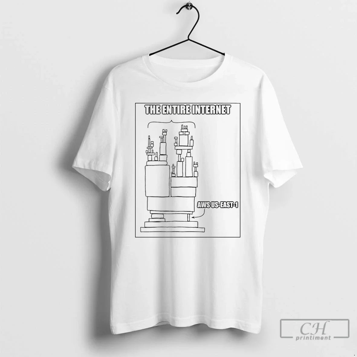 Classic The Entire Internet Aws Us East 1 T Shirts