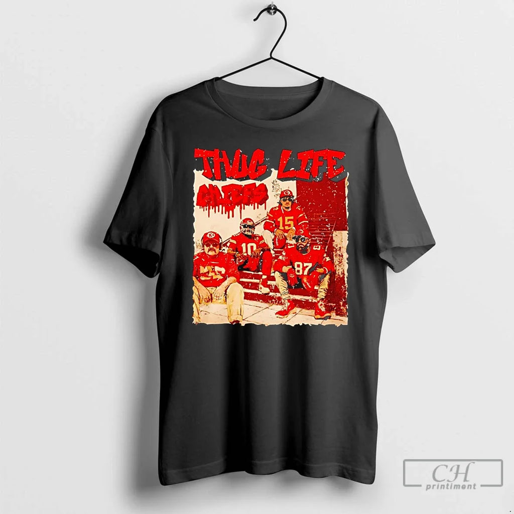 Classic Thug Life Kansas City Chiefs Team Players T Shirts