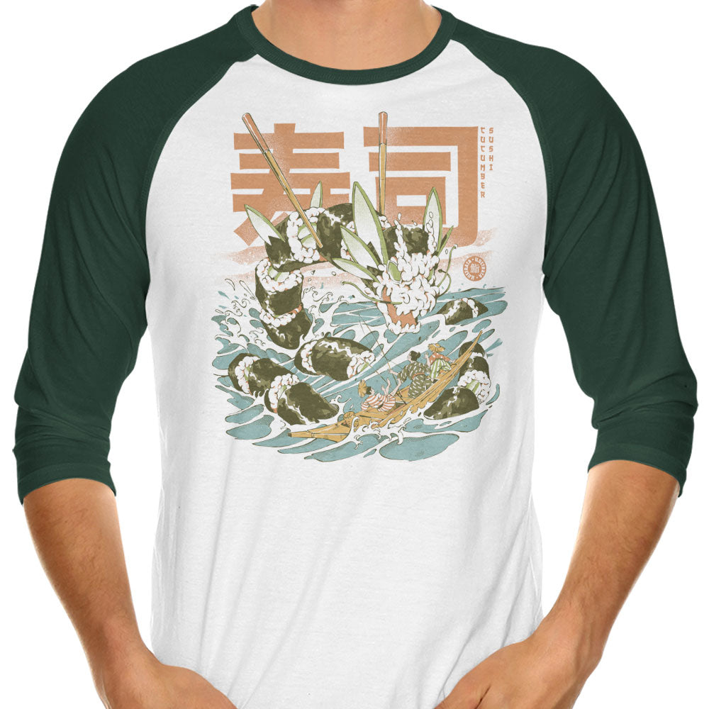 Cucumber Sushi Dragon - 3/4 Sleeve Raglan