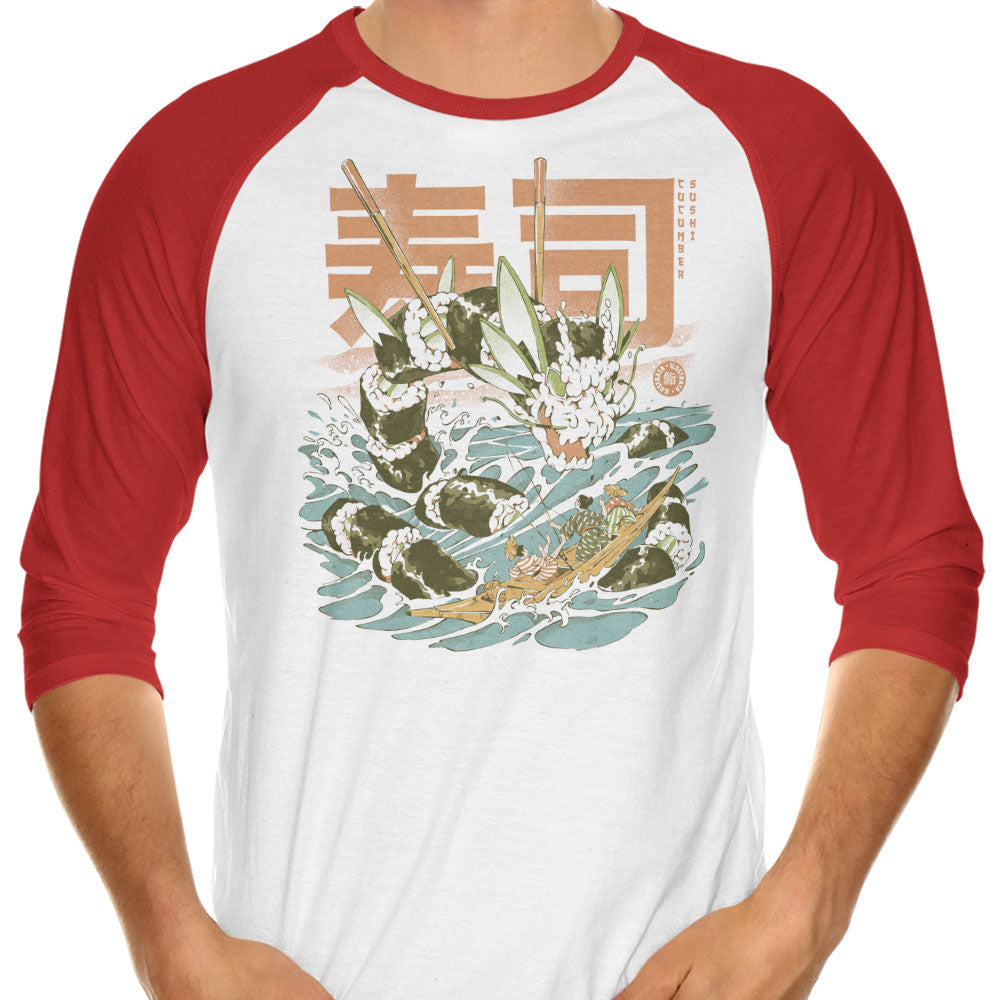Cucumber Sushi Dragon - 3/4 Sleeve Raglan