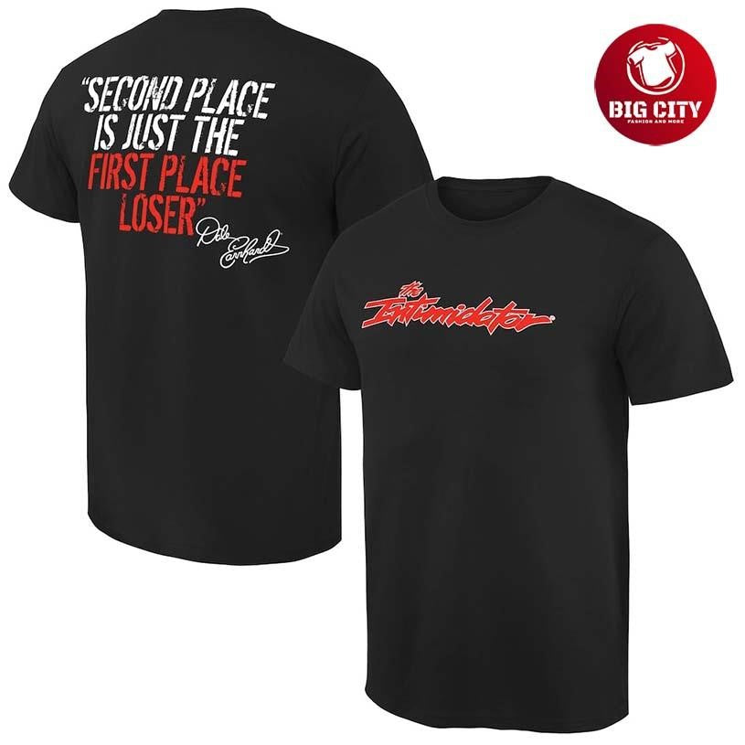 Dale Earnhardt Black First Place Two Sided Shirt Unisex