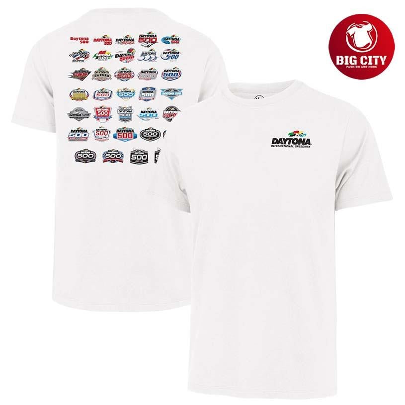 Daytona International Speedway ’47 White Daytona 500 Franklin Two Sided Shirt Unisex
