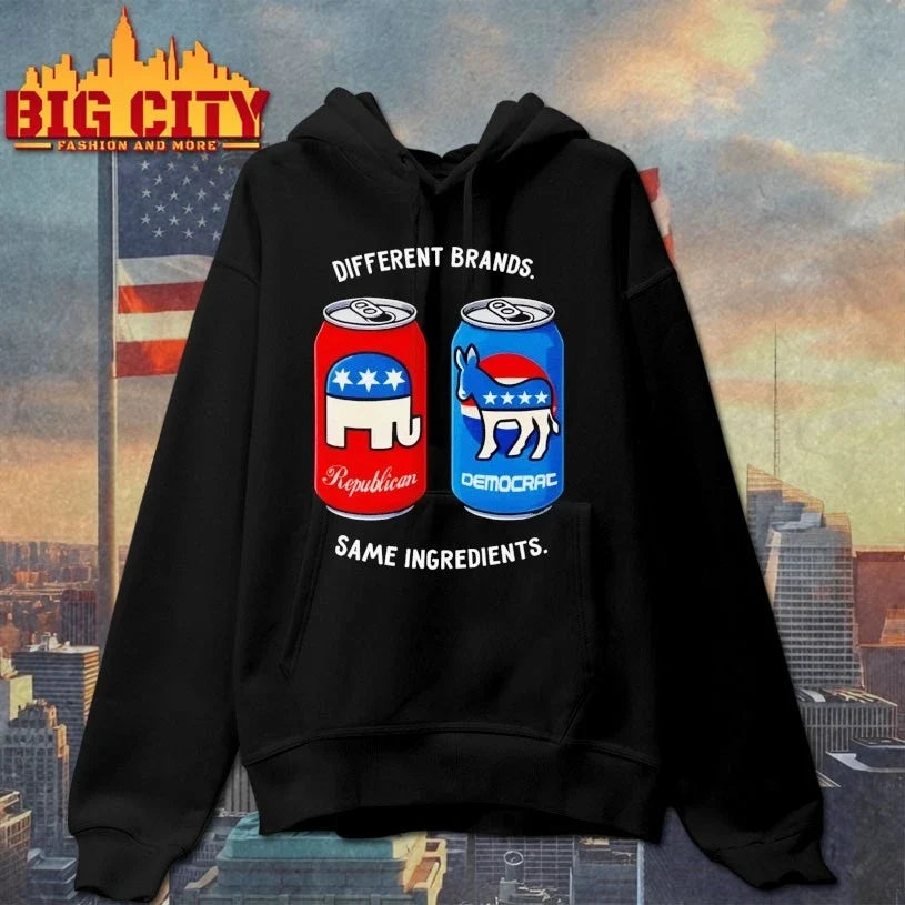Different Brands Same Ingredients Bipartisan Unity Political Humor Unisex