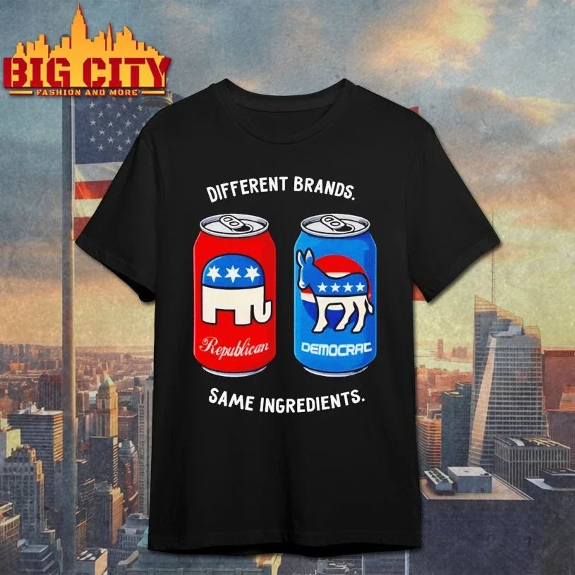 Different Brands Same Ingredients Bipartisan Unity Political Humor Unisex