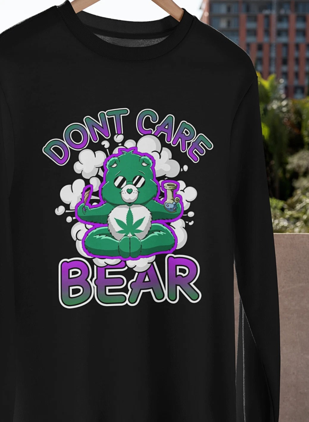 Don't Care Bear SHIRT Funny Cute Weed Smokers Marijuana Lovers Stoners Gift TEE Unisex