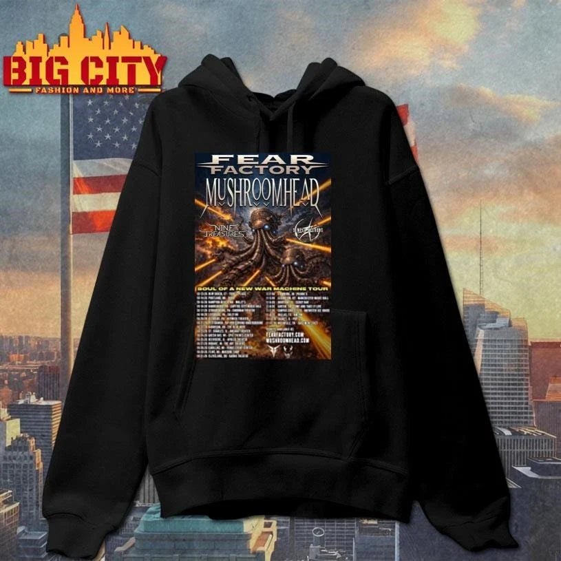 Fear Factory And Mushroomhead Soul Of A New War Machine Tour 2026 Poster Shirt Unisex