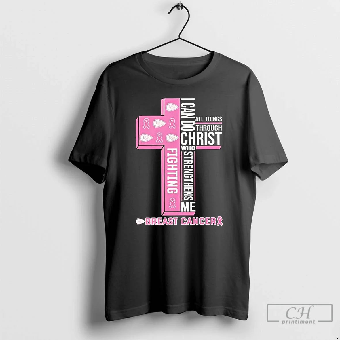 Fighting Breast Cancer Kansas City Chiefs I Can Do All Things Through Christ Who Strengthens