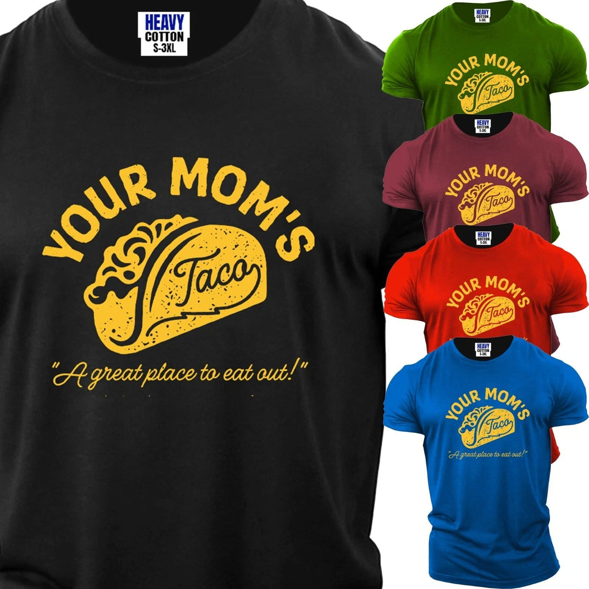 Funny Your Mom's Men's Graphic Novelty Fast Food USA Restaurant Gift Tee Unisex