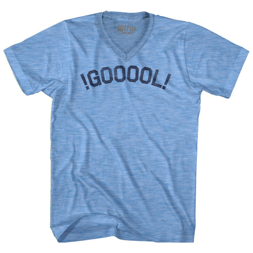 !GOOOOL! Soccer Adult Tri-Blend V-neck Style001