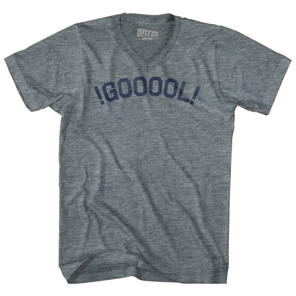 !GOOOOL! Soccer Tri-Blend V-neck Womens Junior Cut