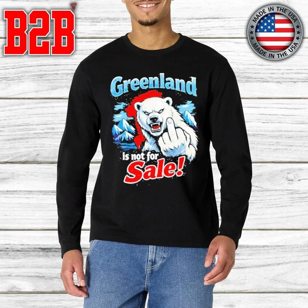 Greenland Is Not For Sale Polar Bear Middle Finger Shirt Unisex