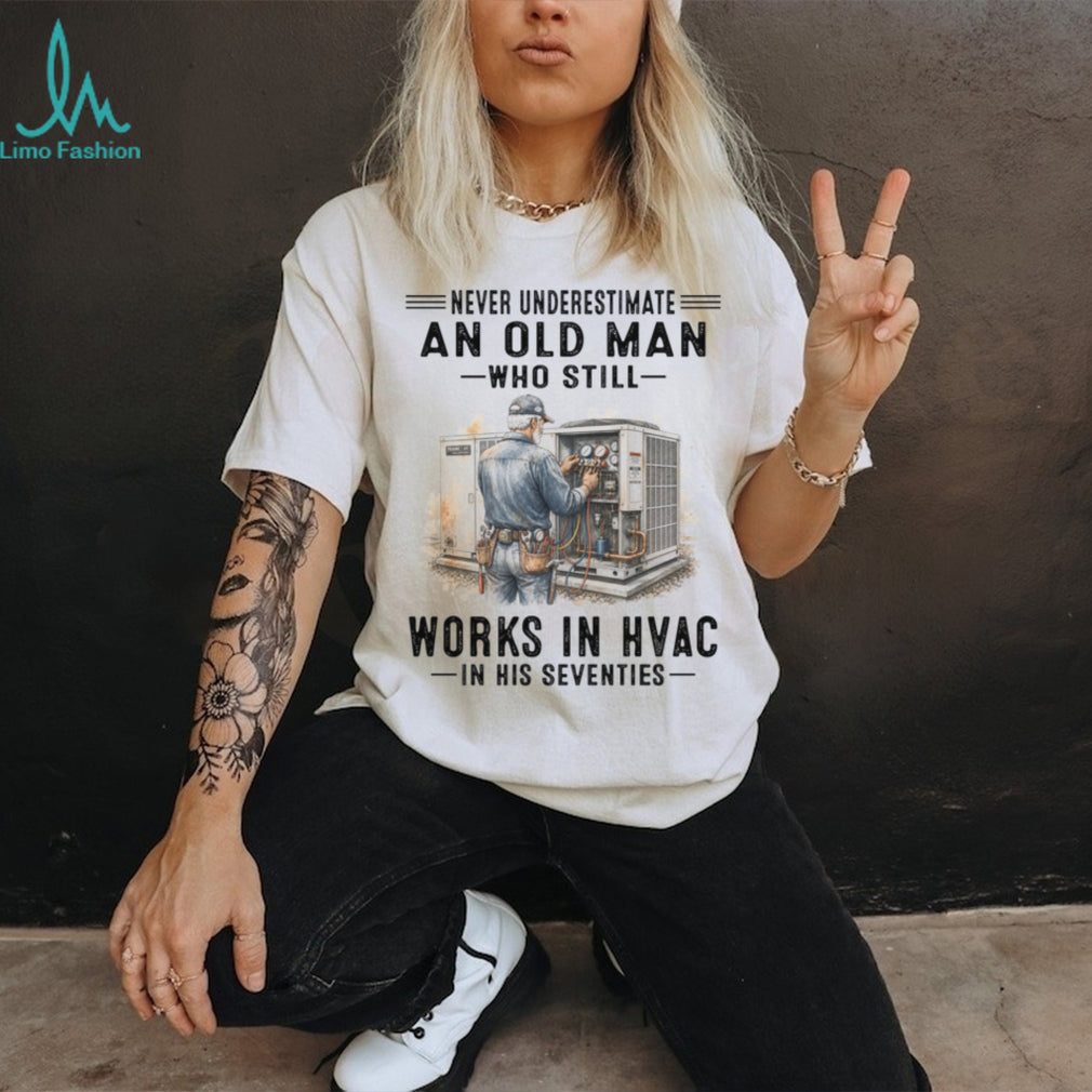 HVAC Technician Old Man Vintage Seventies Shirt