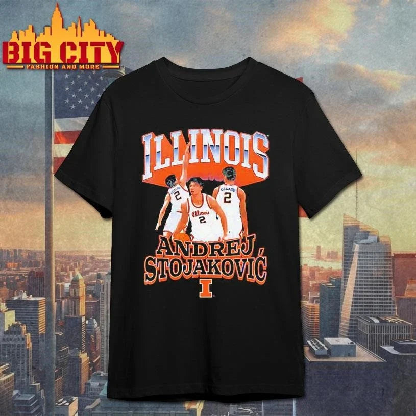 Illinois Basketball Andrej Stojakovic graphic Shirt Unisex