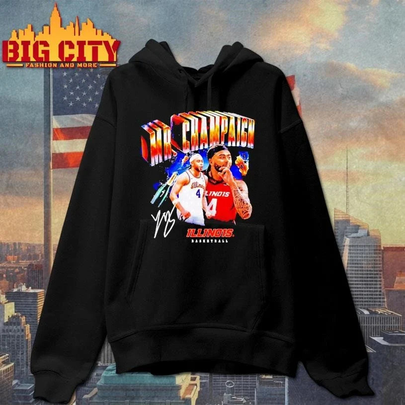 Illinois Basketball Kylan Boswell Mr Champaign signature graphic Shirt Unisex