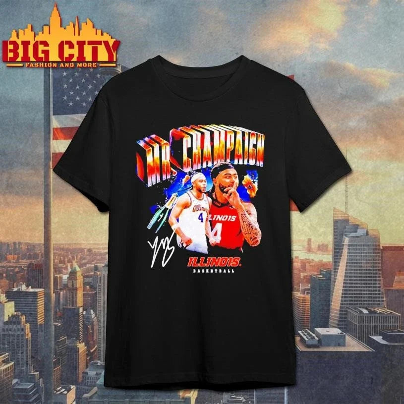 Illinois Basketball Kylan Boswell Mr Champaign signature graphic Shirt Unisex