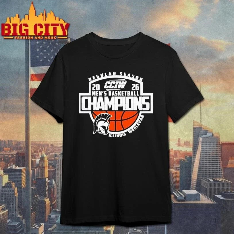 Illinois Wesleyan Men’s Basketball CCIW Regular Season Champions 2026 Shirt Unisex