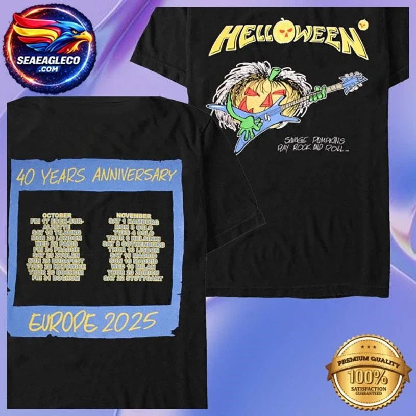 Impericon Helloween Savage Pumpkins Tour 2025 Two Sided Shirt Unisex