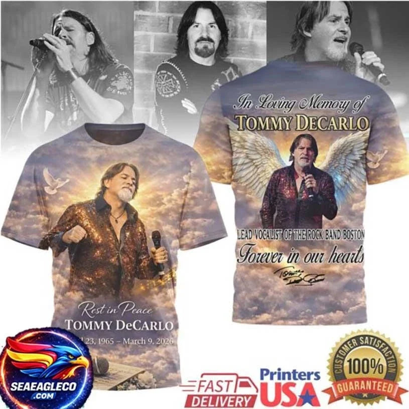In Loving Memory Tommy DeCarlo Rest In Peace Heaven Wings Two Sided Shirt Unisex