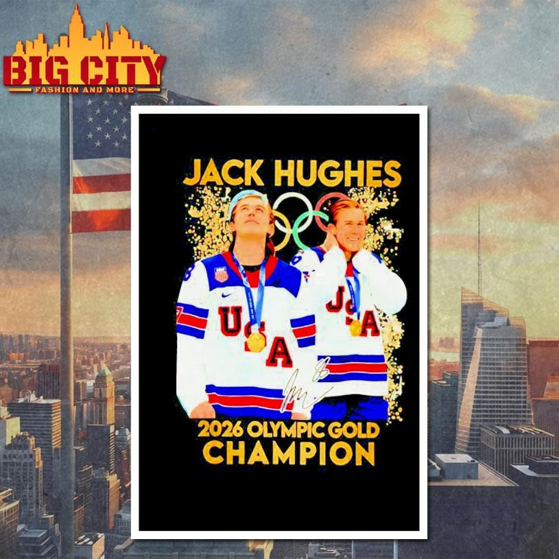 Jack Hughes Hero USA Men’s Olympic Hockey Olympic 2026 Gold Shirt Unisex