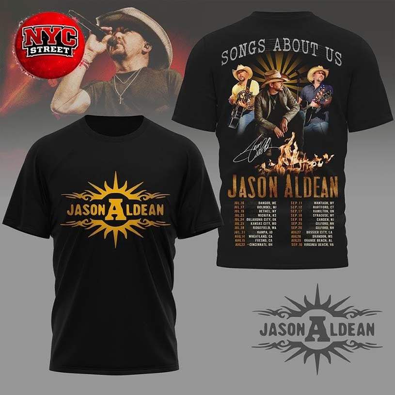 Jason Aldean Songs About Us Tour Two Sided Shirt Unisex