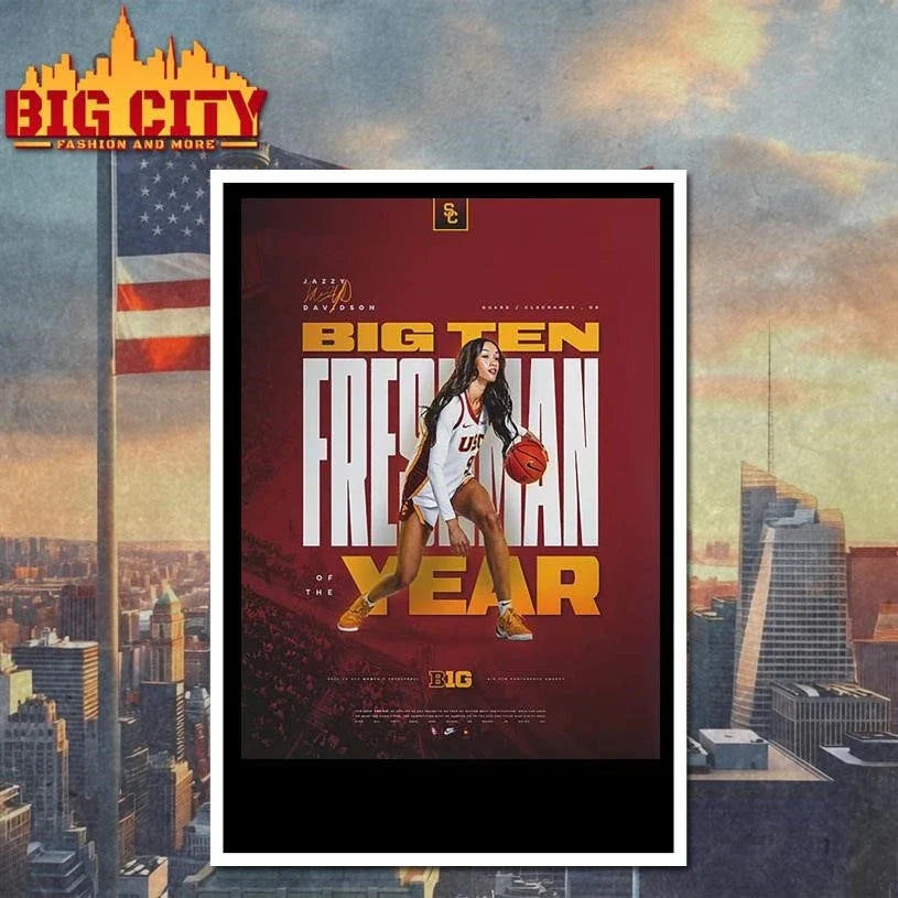 Jazzy Davidson USC Trojans Women’s Basketball Big 10 Freshman Of The Year Shirt Unisex