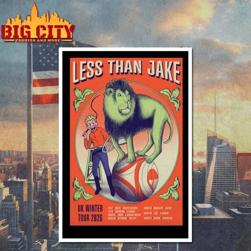 Less Than Jake UK Winter 2026 Tour Poster Unisex