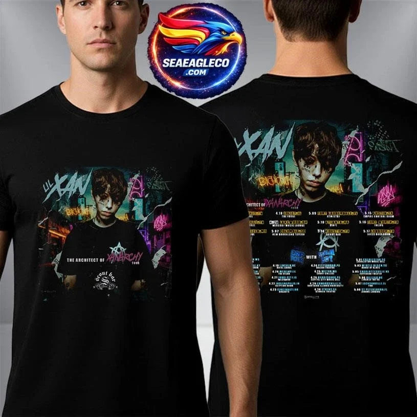 Lil Xan The Architect of XanArchy Tour 2026 Schedule Venue Tour Dates Two Sided Shirt Unisex